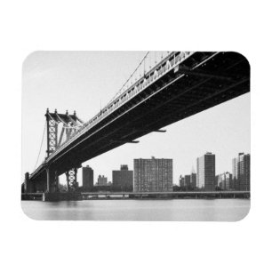 Manhattan Bridge and skyline, New York, VS. Magneet