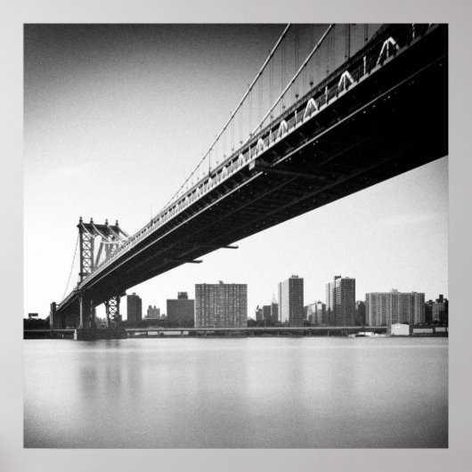 Manhattan Bridge and skyline, New York, VS. Poster (Voorkant)