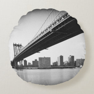 Manhattan Bridge and skyline, New York, VS. Rond Kussen