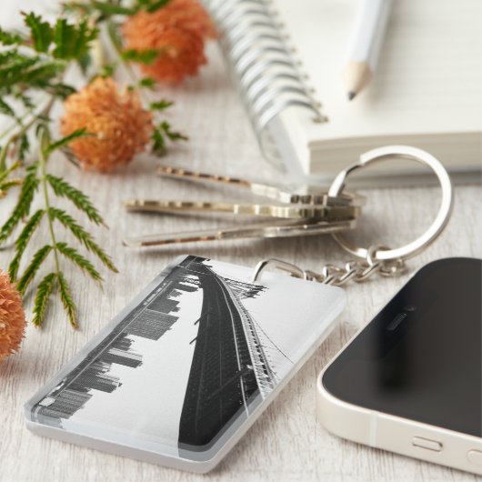 Manhattan Bridge and skyline, New York, VS. Sleutelhanger (Voorkant Rechts)