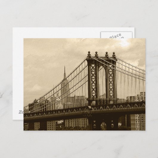 Manhattan Bridge Briefkaart (Voorkant / Achterkant)