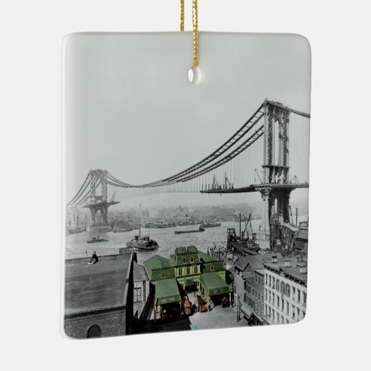 Manhattan Bridge Catharine Ferry New York Keramisch Ornament (Rechts)