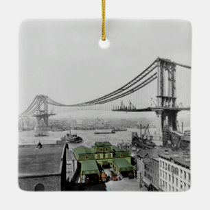 Manhattan Bridge Catharine Ferry New York Keramisch Ornament