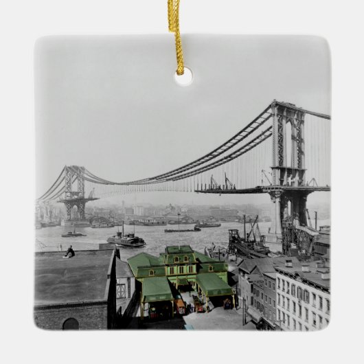 Manhattan Bridge Catharine Ferry New York Keramisch Ornament (Voorkant)