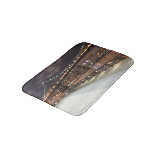 Manhattan Bridge en NYC Skyline Badmat (Gekanteld)