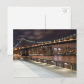 Manhattan Bridge en NYC Skyline Briefkaart (Voorkant / Achterkant)