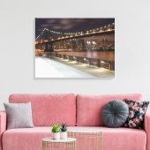 Manhattan Bridge en NYC Skyline Canvas Afdruk (Insitu (Woonkamer))