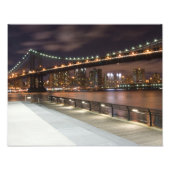 Manhattan Bridge en NYC Skyline Foto Afdruk (Voorkant)