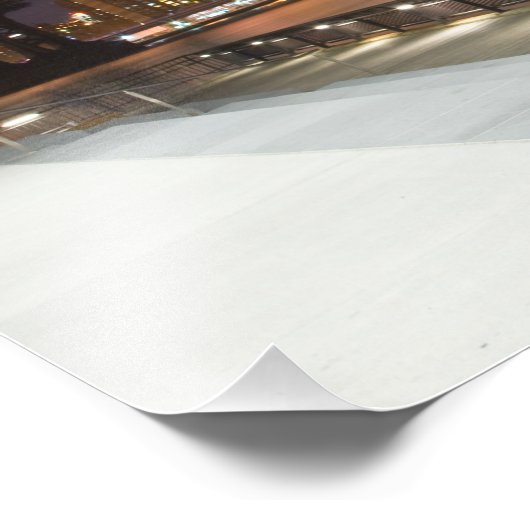 Manhattan Bridge en NYC Skyline Foto Afdruk (Hoek)