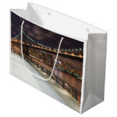 Manhattan Bridge en NYC Skyline Groot Cadeauzakje (Voorkant Gekanteld)