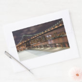 Manhattan Bridge en NYC Skyline Rechthoekige Sticker (Envelop)