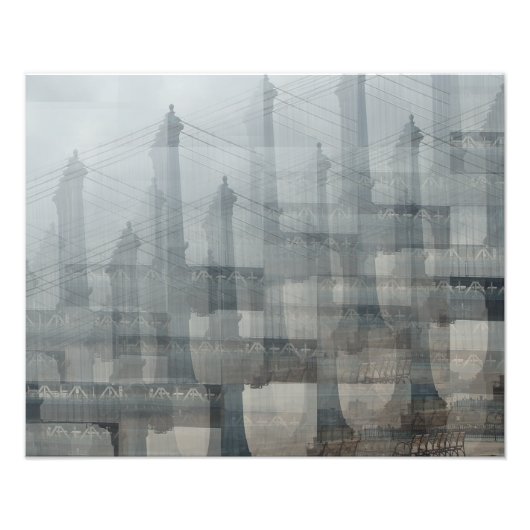 Manhattan Bridge Foto Afdruk (Voorkant)