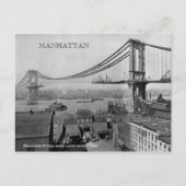 Manhattan Bridge in aanbouw foto 1909 Briefkaart (Voorkant)