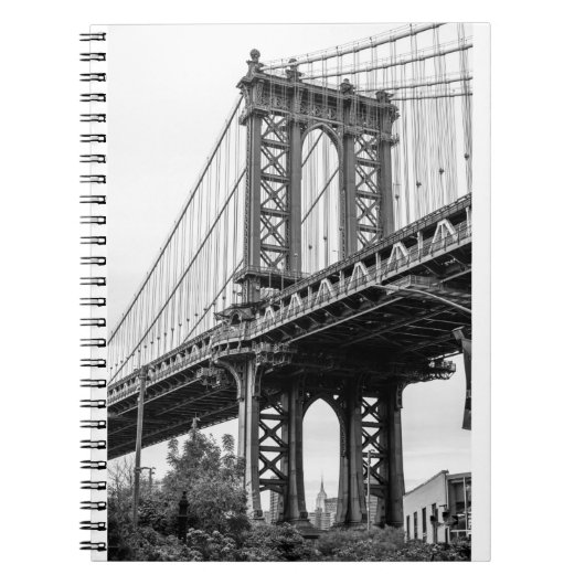 Manhattan Bridge in zwart-wit Notitieboek (Voorkant)