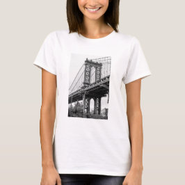 Manhattan Bridge in zwart-wit T-shirt