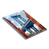 Manhattan Bridge New York City Painting Notitieboek (Rechterzijde)