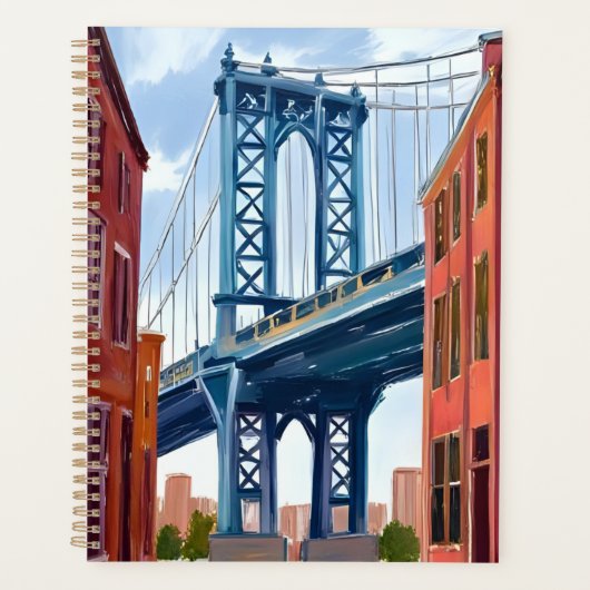 Manhattan Bridge New York City Painting Planner (Voorkant)
