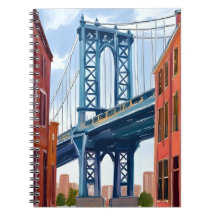 Manhattan Bridge New York City Schilderij