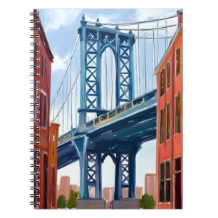 Manhattan Bridge New York City Schilderij Notitieboek