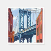 Manhattan Bridge New York City Schilderij