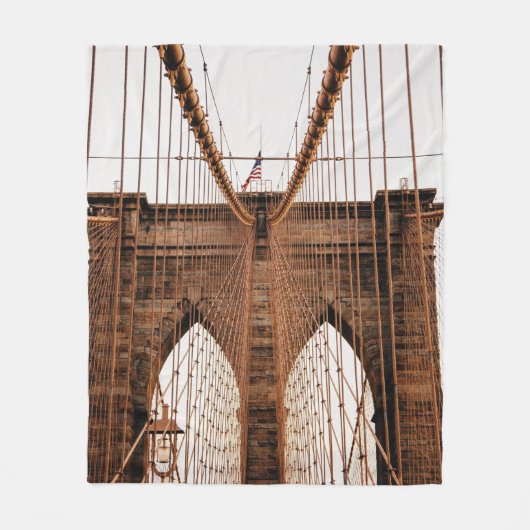 MANHATTAN BRIDGE NEW YORK FLEECE DEKEN (Voorkant)