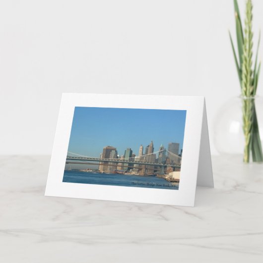 Manhattan Bridge New York, NY. Kaart (Voorkant)