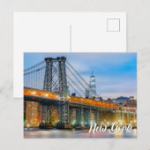 Manhattan Bridge, New York, VS Briefkaart (Voorkant / Achterkant)