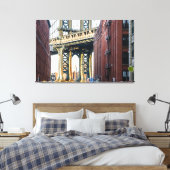 Manhattan Bridge op Sunset Canvas Afdruk (Insitu (Slaapkamer))