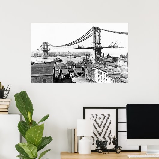 Manhattan Bridge Poster (Thuiskantoor)