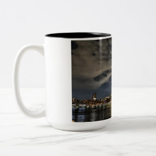 Manhattan Bridge 's Nachtsmok Tweekleurige Koffiemok