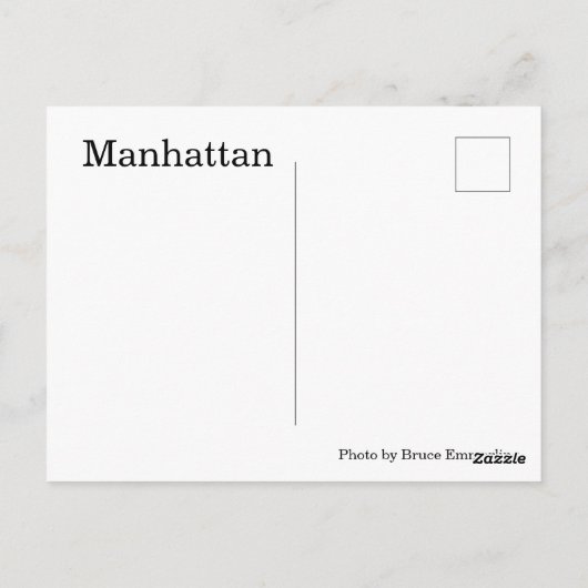 Manhattan Briefkaart (Achterkant)