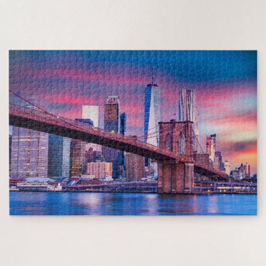 Manhattan Brooklyn Bridge New York Jigzaag Puzzle Legpuzzel (Horizontaal)