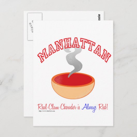 Manhattan Chowder War Briefkaart (Voorkant / Achterkant)