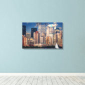 Manhattan Cityscape Canvas Afdruk (Insitu (Houten vloer))