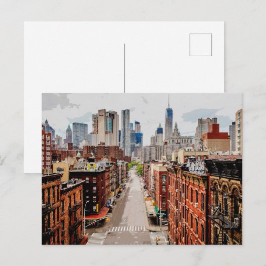 Manhattan Cityscape New York Briefkaart (Voorkant / Achterkant)