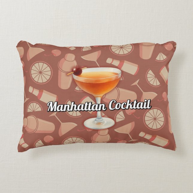 Manhattan Cocktail Accent Kussen (Voorkant)