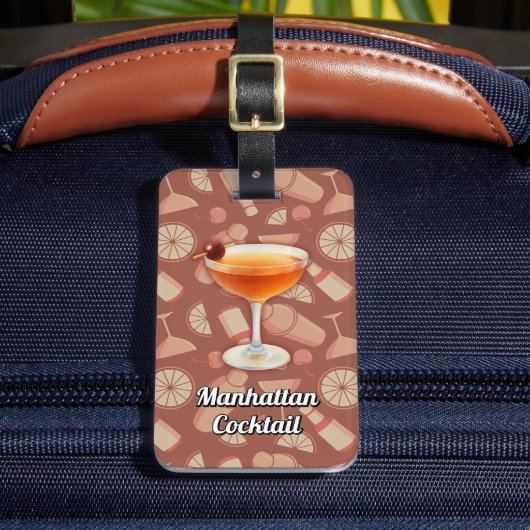 Manhattan Cocktail Bagagelabel (Voorkant Insitu 2)