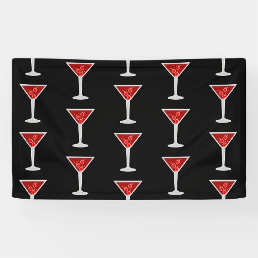Manhattan Cocktail Barman Alcohol Drank Liefhebber Spandoek (Horizontaal)