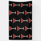 Manhattan Cocktail Barman Alcohol Drank Liefhebber Spandoek (Verticaal)