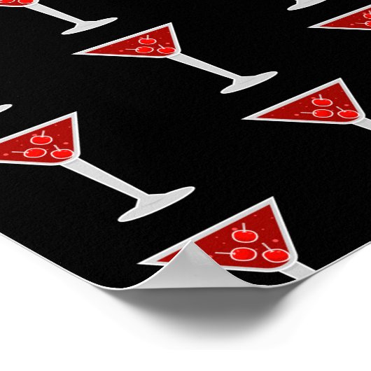 Manhattan Cocktail Barman Alcohol Drankliefhebbers Poster (Hoek)