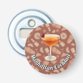 Manhattan Cocktail Button Flesopener (Voorkant)