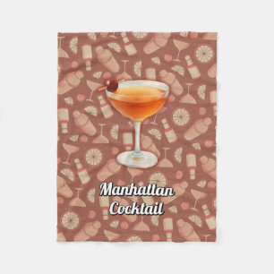 Manhattan Cocktail Fleece Deken