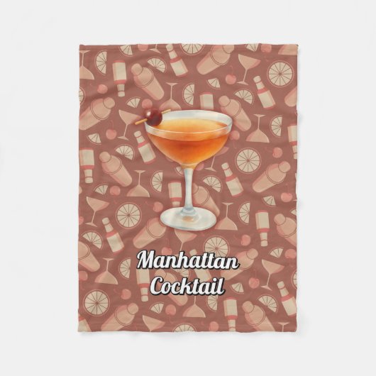 Manhattan Cocktail Fleece Deken (Voorkant)