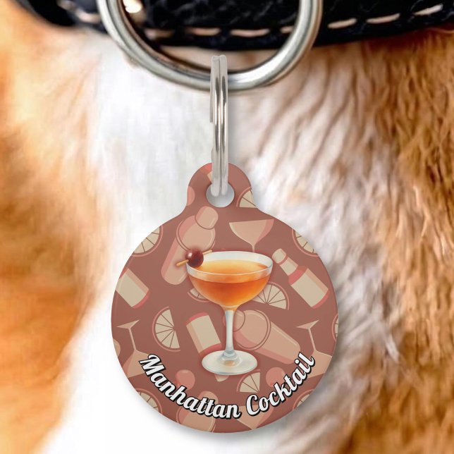 Manhattan Cocktail Huisdierpenning (Creator heeft geüpload)