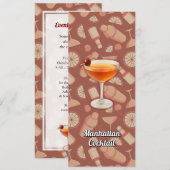 Manhattan Cocktail Kaart (Voorkant / Achterkant)