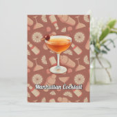 Manhattan Cocktail Kaart (Staand voorkant)
