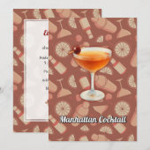 Manhattan Cocktail Kaart (Voorkant / Achterkant)