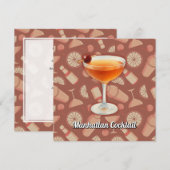Manhattan Cocktail Kaart (Voorkant / Achterkant)