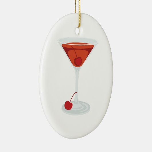 Manhattan Cocktail Keramisch Ornament (Rechts)