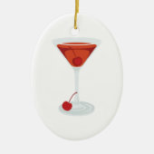 Manhattan Cocktail Keramisch Ornament (Voorkant)